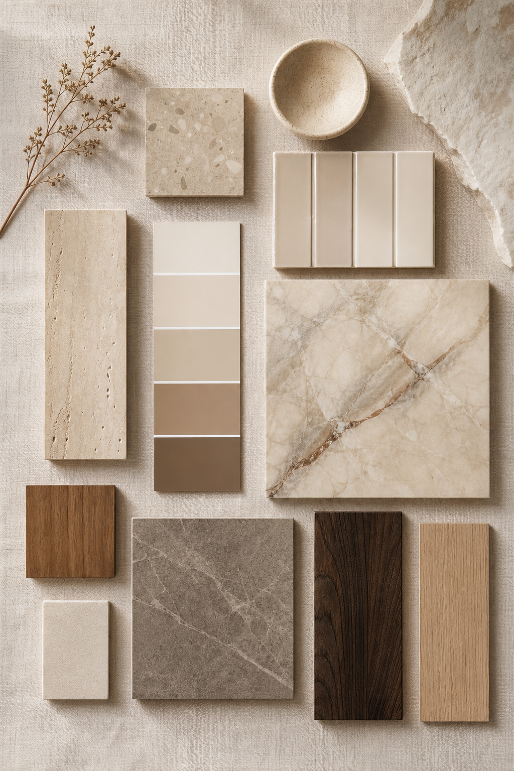 Moodboard vật liệu cao cấp